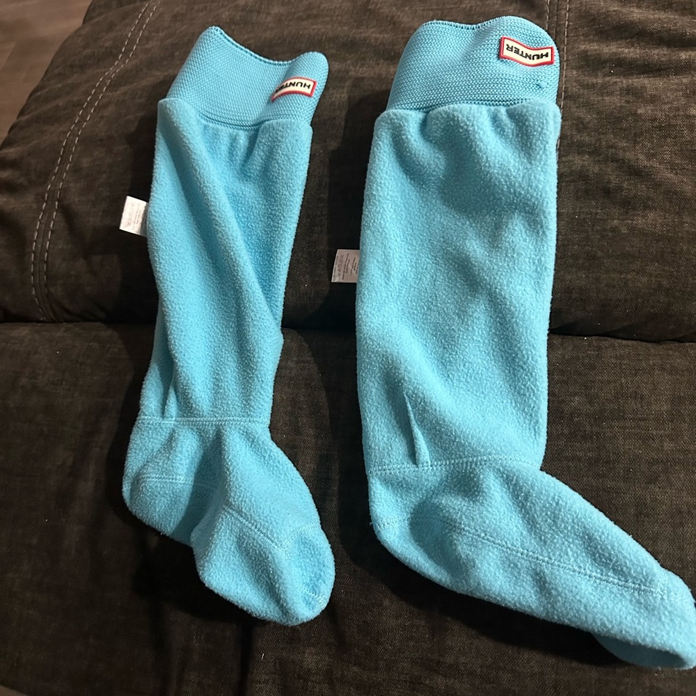 88-Hunter Blue Fleece Socks